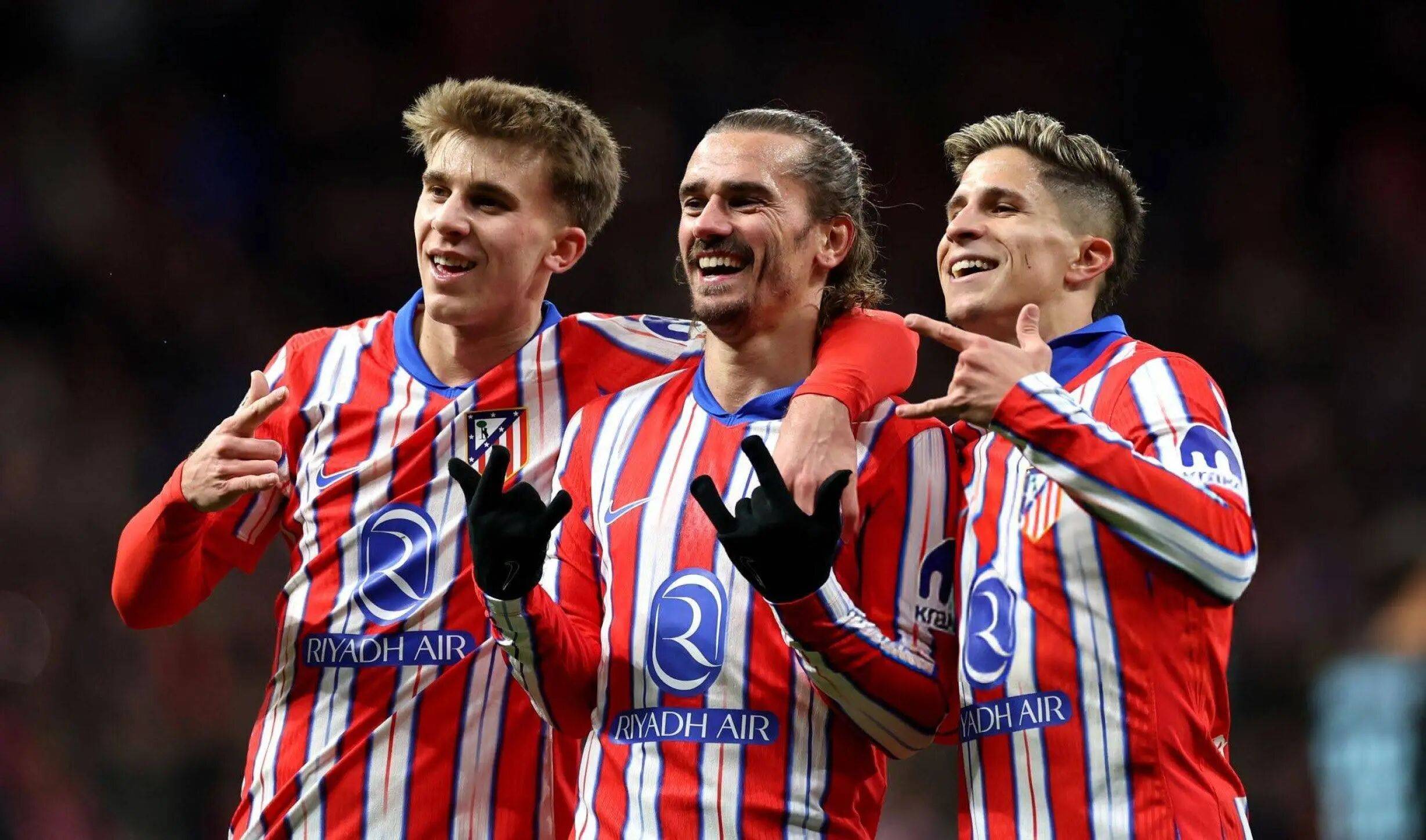 马竞中场组织出色，控球率高达%